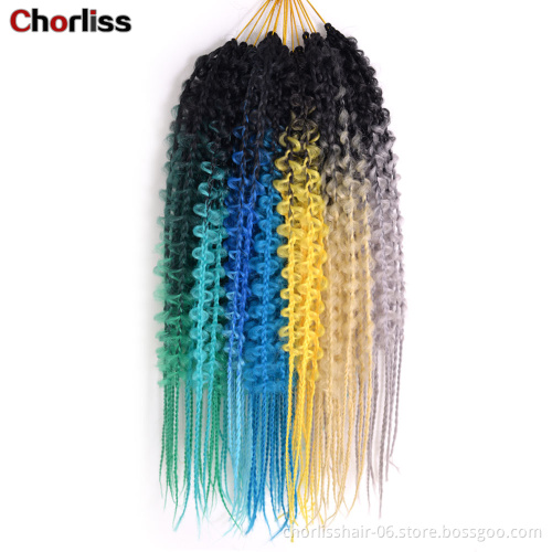 24 Inch Butterfly Box Braid Synthetic Crochet Braiding Hair Most Natural Red Butterfly Locs Artificial Braided Hair Extensions